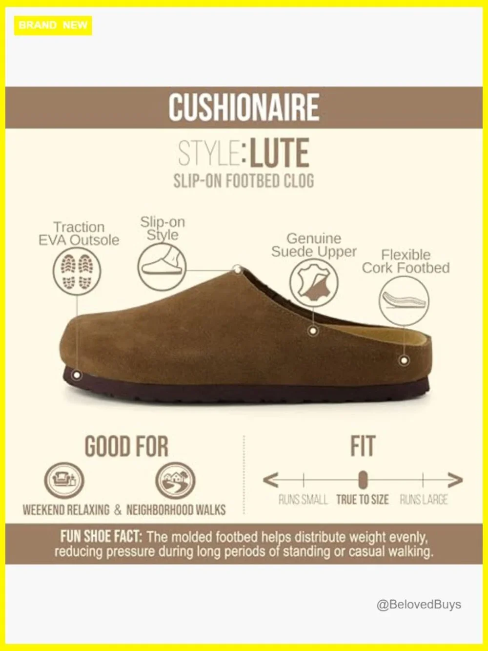 Genuine Suede Leather Clogs for Women – Slip On Mules with Cushioned Footbed - Picture 4 of 7
